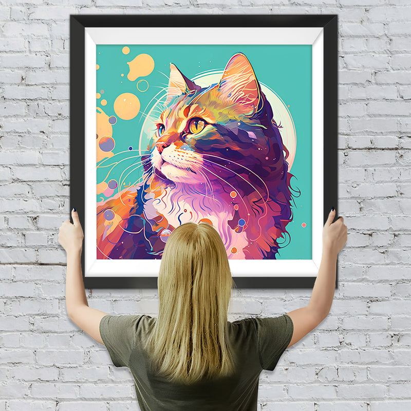 Katze schaut zurück Diamond Painting