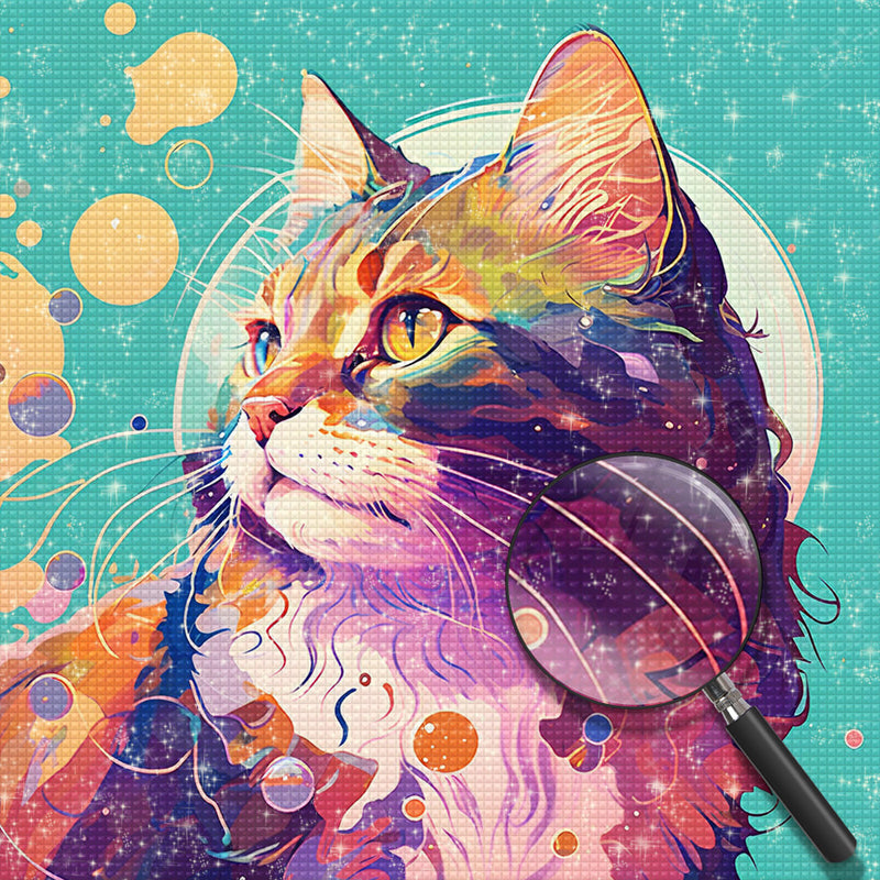 Katze schaut zurück Diamond Painting