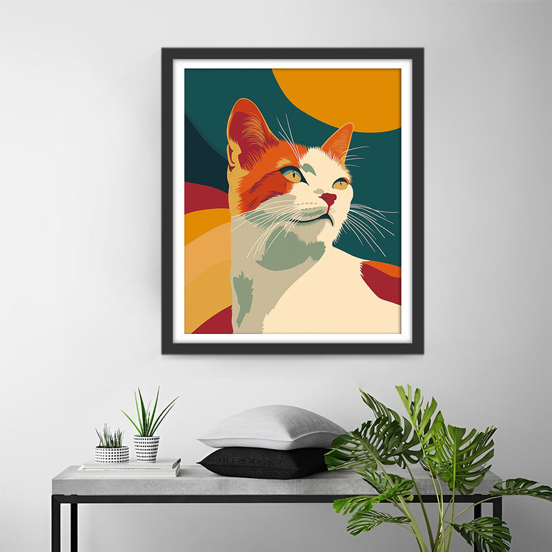 Katze schaut zurück Diamond Painting