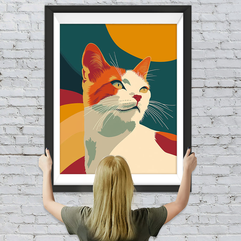 Katze schaut zurück Diamond Painting