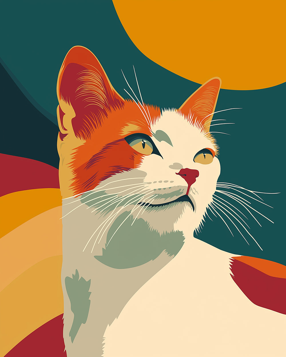 Katze schaut zurück Diamond Painting