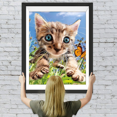 Katze Schmetterling Diamond Painting