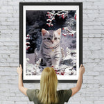 Katze und Beeren Diamond Painting