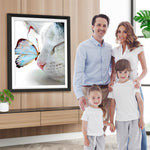 Katze und blauer Schmetterling Diamond Painting