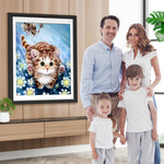 Katze und fliegende Maus Diamond Painting
