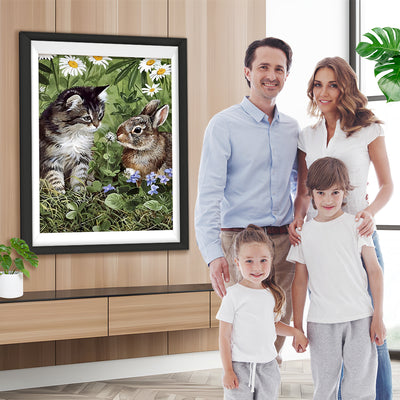 Katze und Kaninchen Diamond Painting