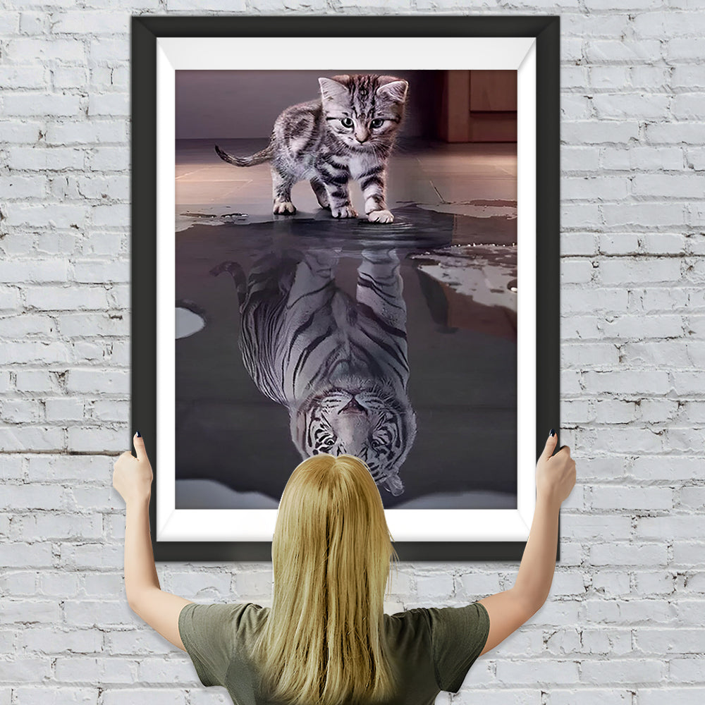 Katze und Tiger Diamond Painting