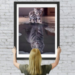 Katze und Tiger Diamond Painting