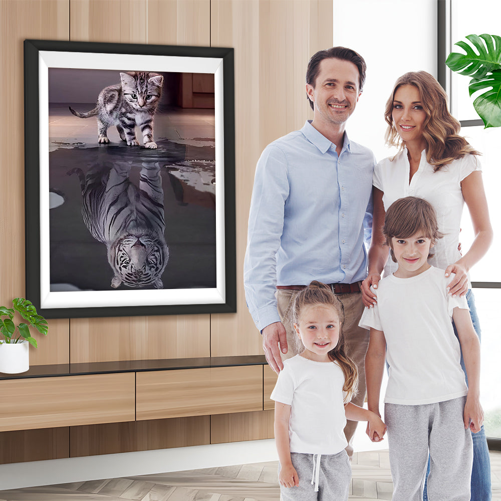 Katze und Tiger Diamond Painting