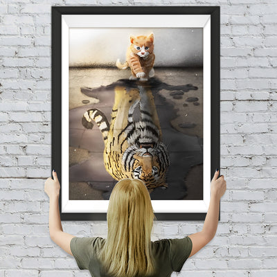 Katze und Tiger Diamond Painting