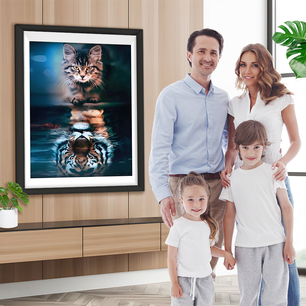 Katze und Tiger Diamond Painting