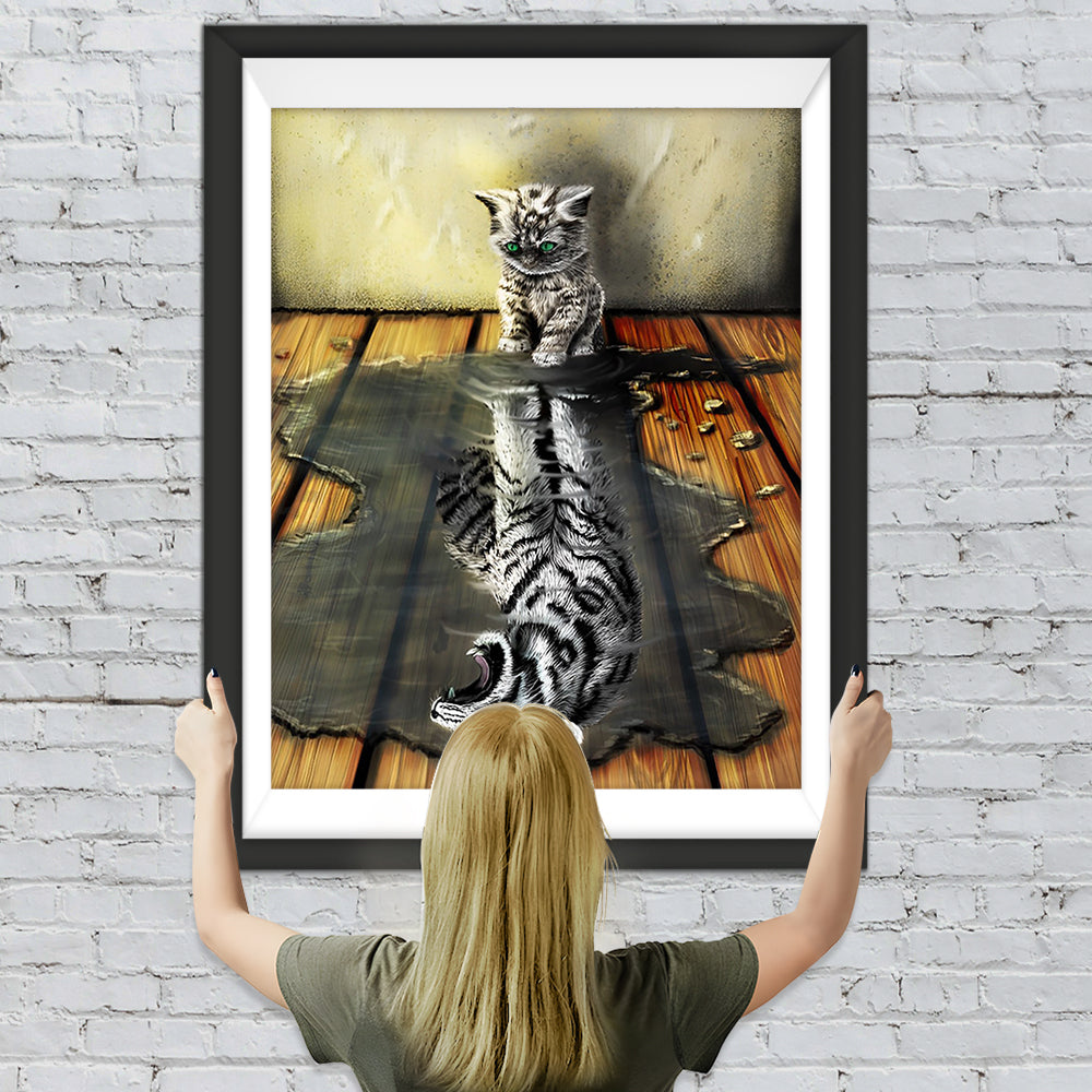 Katze und Tiger Diamond Painting