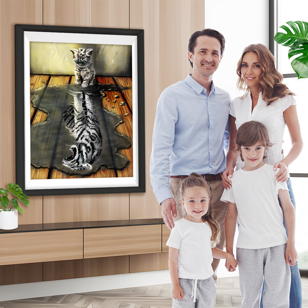 Katze und Tiger Diamond Painting