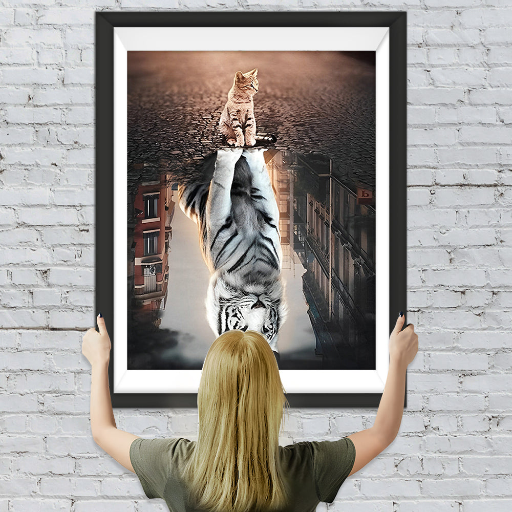 Katze und Tiger Diamond Painting