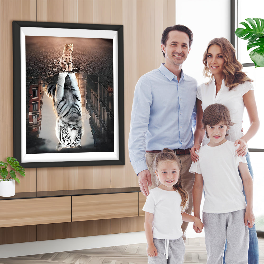 Katze und Tiger Diamond Painting