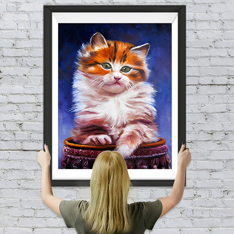 Katze und Trommel Diamond Painting