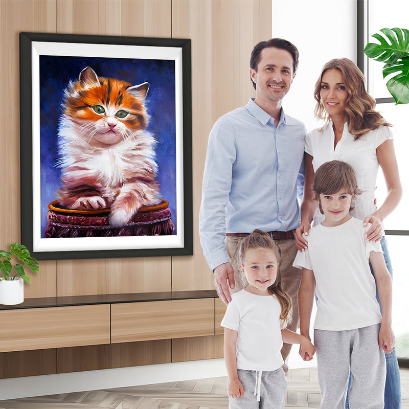 Katze und Trommel Diamond Painting