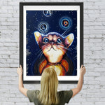 Katze unter Sternenhimmel Diamond Painting