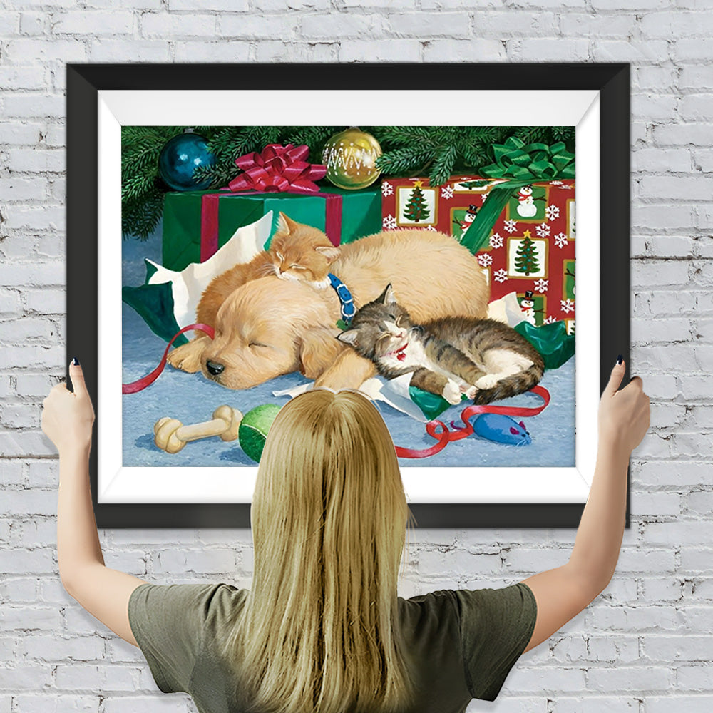 Katzen Hund Weihnachtsgeschenke Diamond Painting
