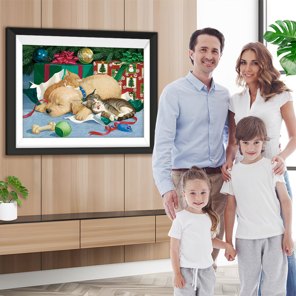 Katzen Hund Weihnachtsgeschenke Diamond Painting