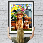 Katzen im Garten Diamond Painting