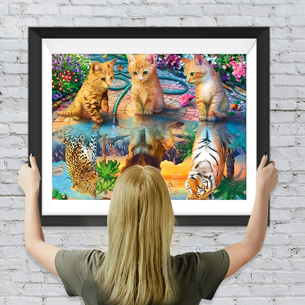 Katzen Tiger Löwe Leopard Diamond Painting