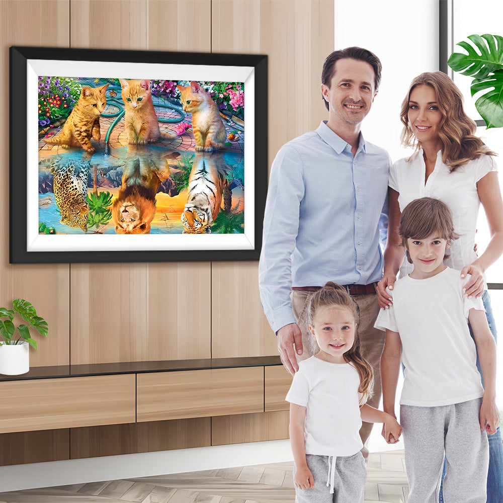 Katzen Tiger Löwe Leopard Diamond Painting