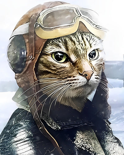 Katzensoldat Diamond Painting