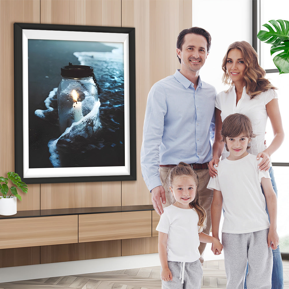 Kerzenlicht am Meer Diamond Painting