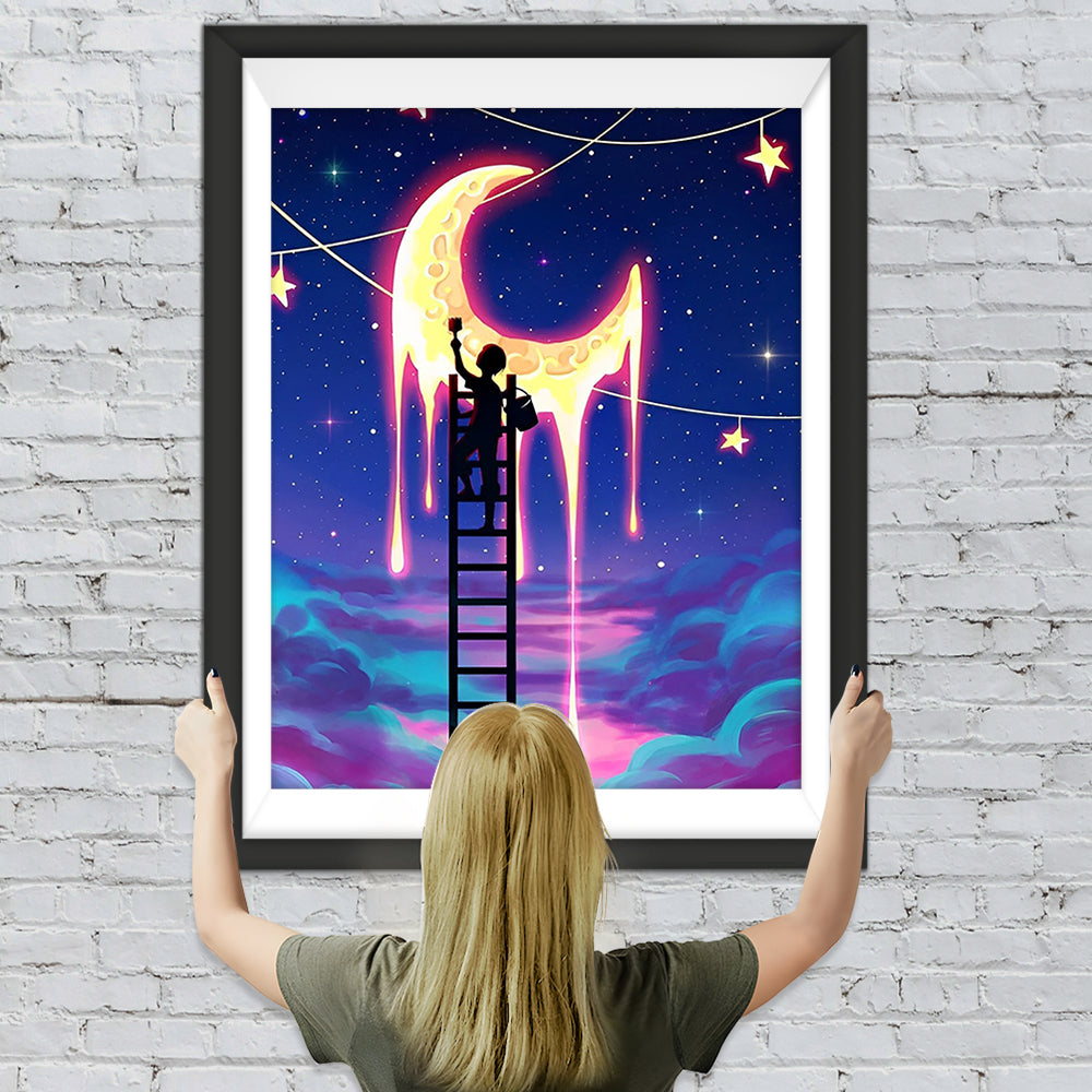Kind Mond Sterne Diamond Painting