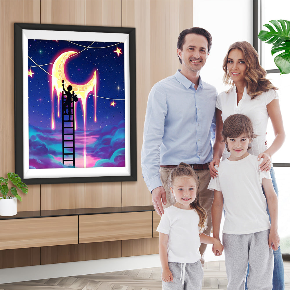 Kind Mond Sterne Diamond Painting