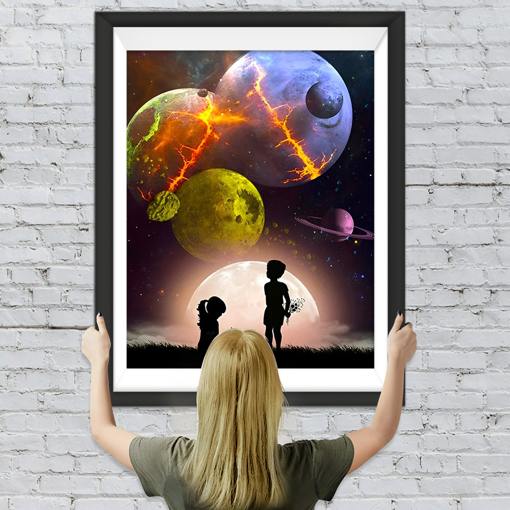 Kinder unter den Planeten Diamond Painting