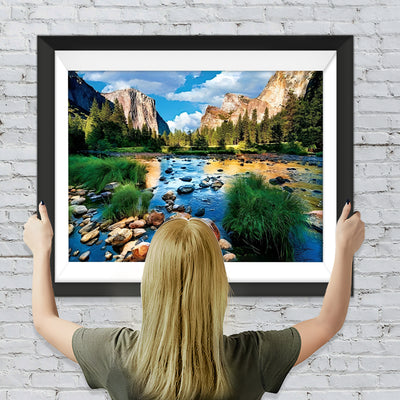 Klarer See in den Bergen Diamond Painting