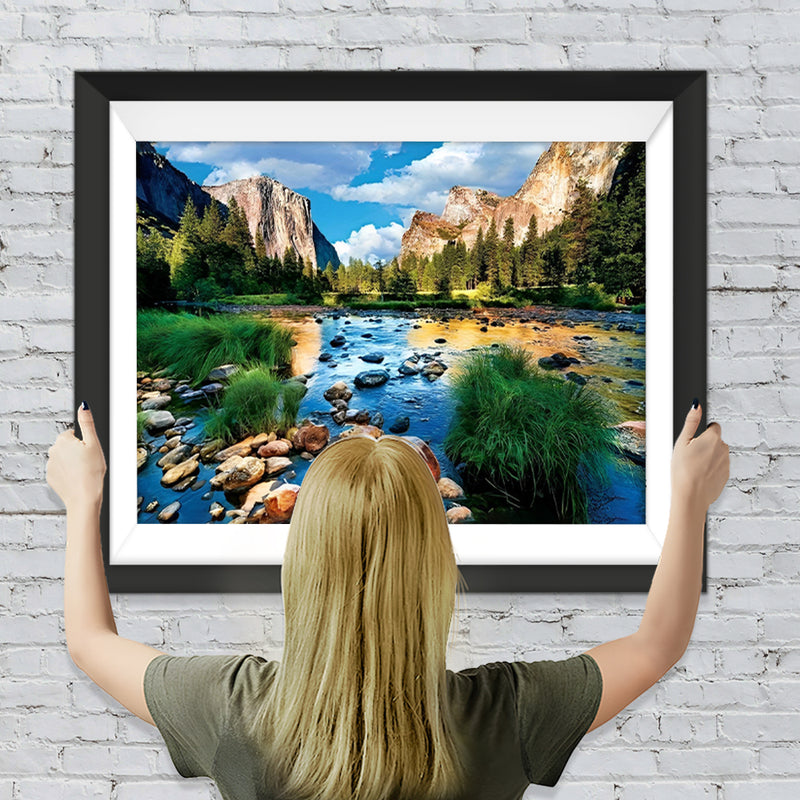 Klarer See in den Bergen Diamond Painting