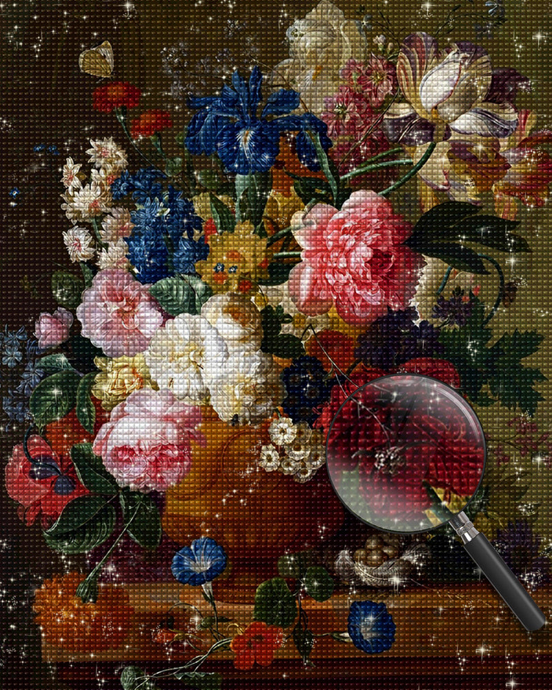 Klassischer Blumenstrauß Diamond Painting