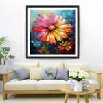 Kleine bunte Gänseblümchen Diamond Painting