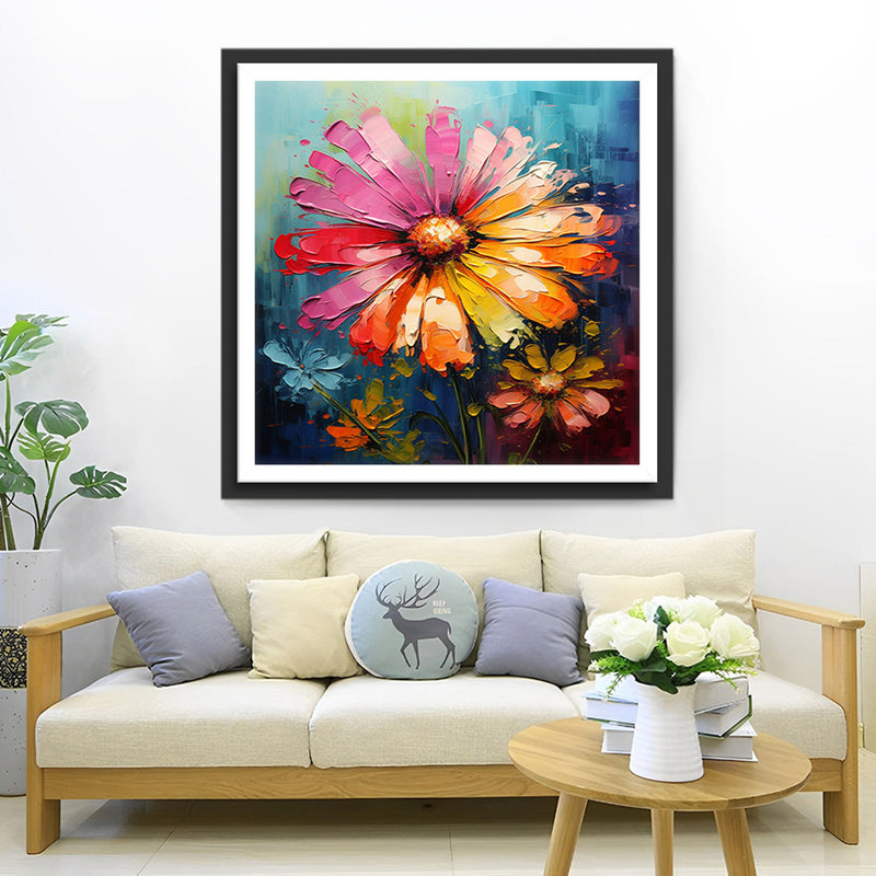 Kleine bunte Gänseblümchen Diamond Painting