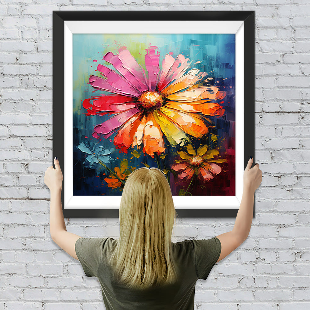 Kleine bunte Gänseblümchen Diamond Painting