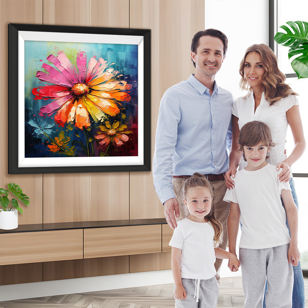 Kleine bunte Gänseblümchen Diamond Painting