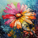 Kleine bunte Gänseblümchen Diamond Painting