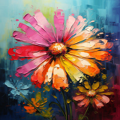 Kleine bunte Gänseblümchen Diamond Painting
