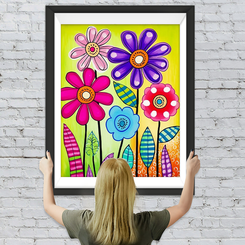 Kleine Cartoon-Chrysanthemen Diamond Painting