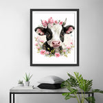 Kleine Kuh mit Rosa Schleife Diamond Painting