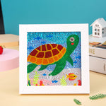 Kleine Schildkröte am Strand Mini-Kristallpünktchen Diamond Painting