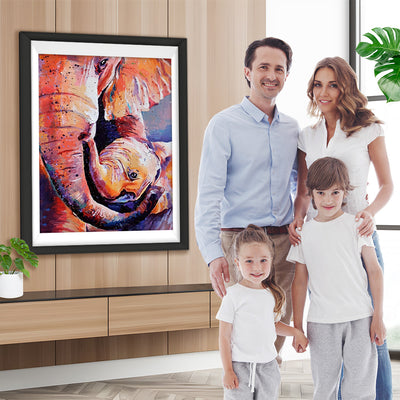 Kleiner Elefant und seine Mutter Diamond Painting