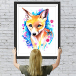 Kleiner Fuchs und Blumen Diamond Painting