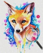 Kleiner Fuchs und Blumen Diamond Painting