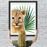 Kleiner Löwe und grünes Blatt Diamond Painting