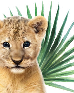 Kleiner Löwe und grünes Blatt Diamond Painting