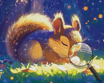Kleines Eichhörnchen im Mondlicht Diamond Painting